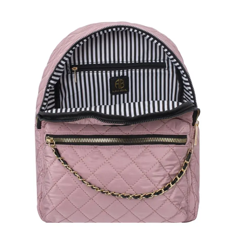 Alexis Bendel Women’s Large Nylon Quilted Backpack With Adjustable Shoulder Straps For School And Travel