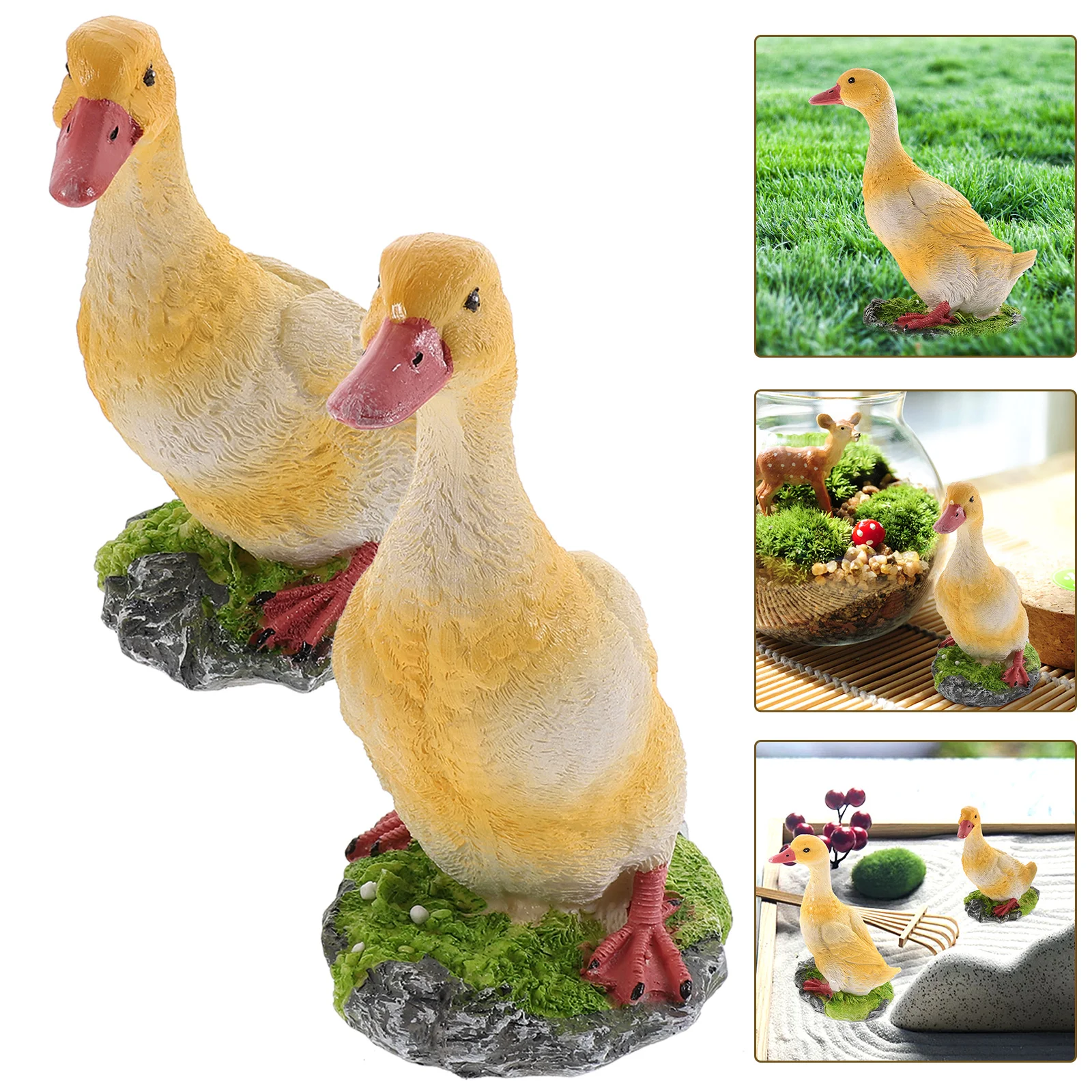 

Garden Supplies Duck Ornaments Simulated Pond Decor Statue Lifelike Figurine Resin Crafts