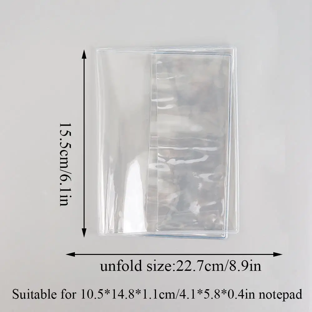 

Прозрачный чехол-книжка из ПВХ для блокнота