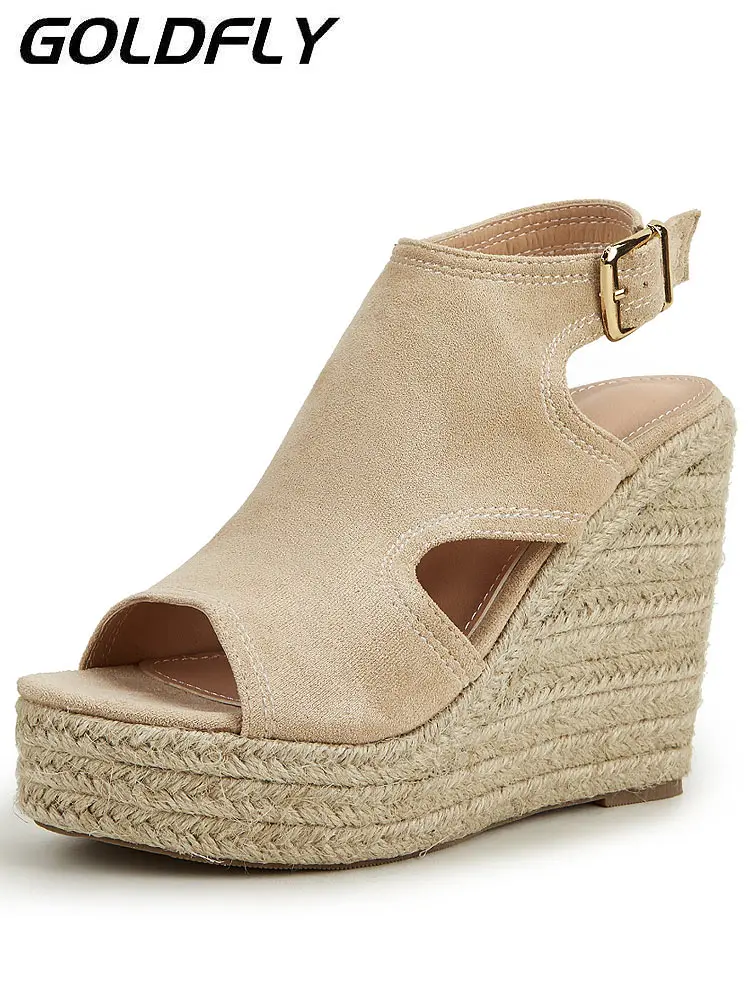 

New Women's Shoes With Thick Wedges And Muller Shoes In Spring And Summer Women's Foam Thick-soled High-heeled Roman Sandals