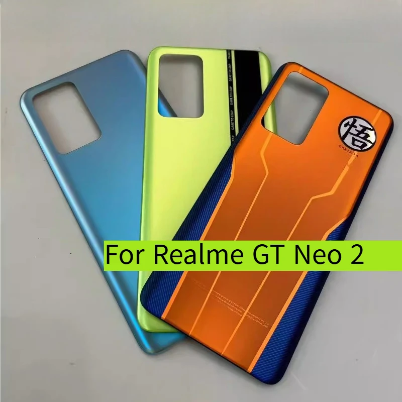 Фото Задняя крышка корпуса для Realme GT Neo2 с крышкой объектива камеры, запчасть для телефона, замена задней панели №1