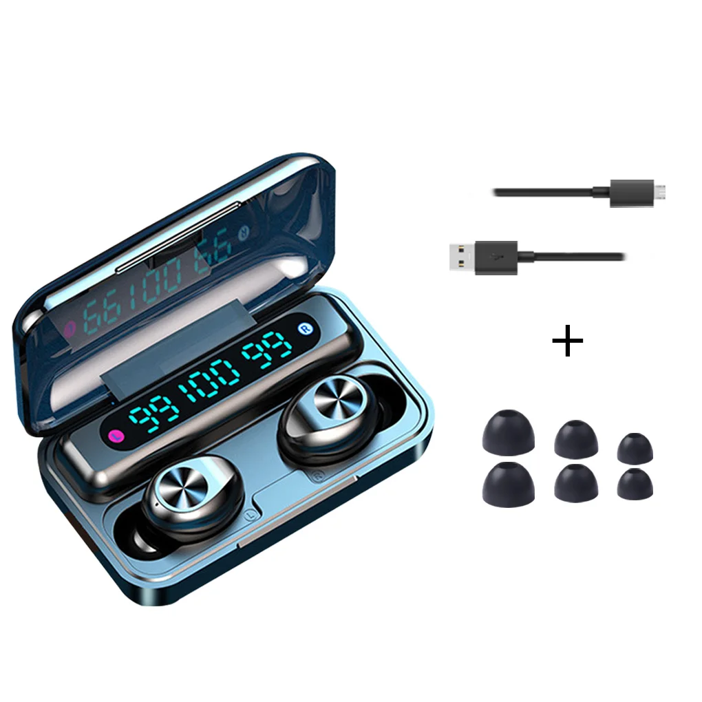 

TWS Bluetooth Earphone V5.0 9D Stereo Wireless Headphones Sport Waterproof Earphones Mini True Earbuds Headsets for cellphone