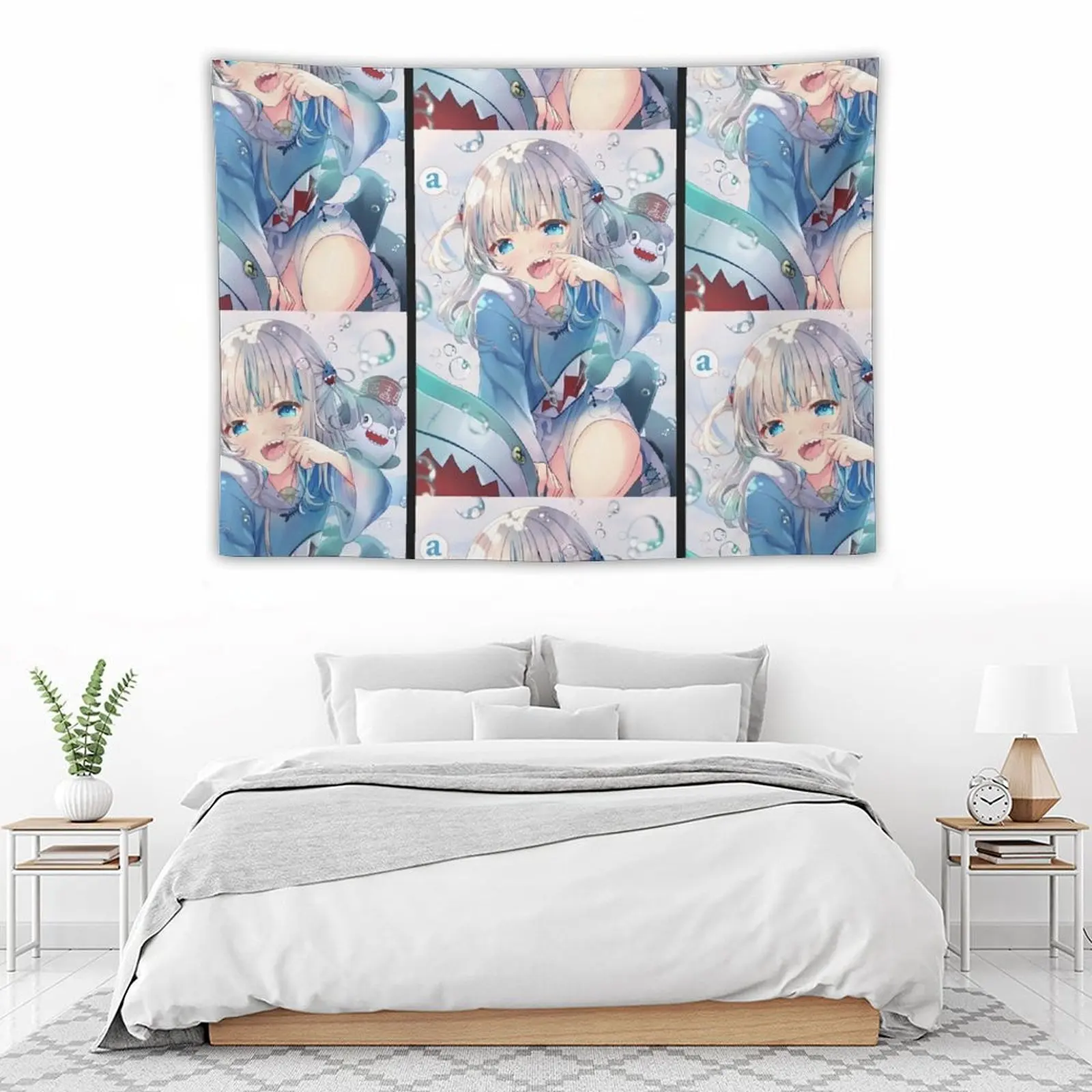 Gawr Gura Hololive Премиальный гобелен уличное украшение декор для спальни комнаты милый