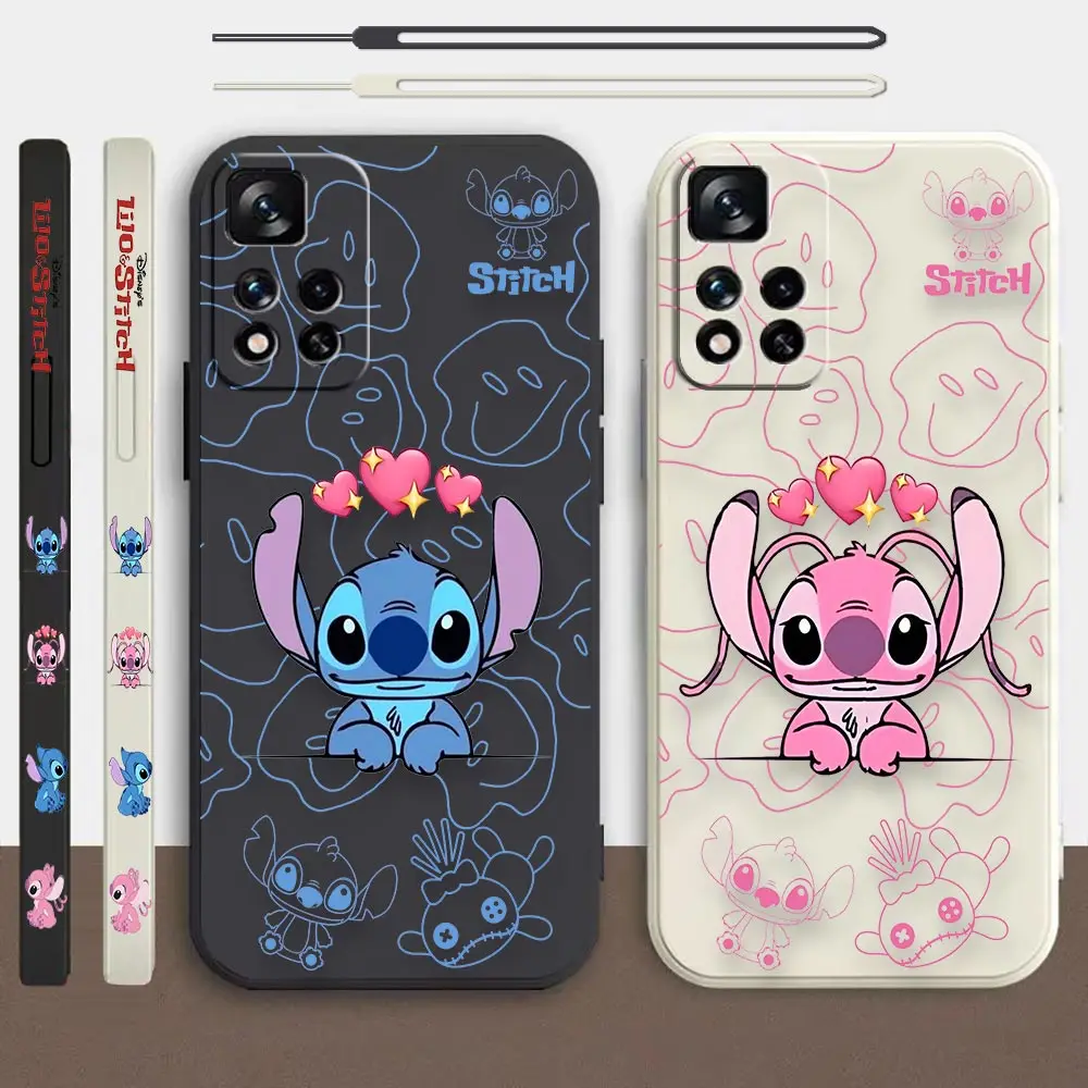 

Lilo And Stitch Stitch Cartoon Couple Case For Redmi Note 11 11T 11S 10 10T 10S 9 9T 9S 8 7 7S 6 5 4 4X Pro Max Lite 4G 5G Cover