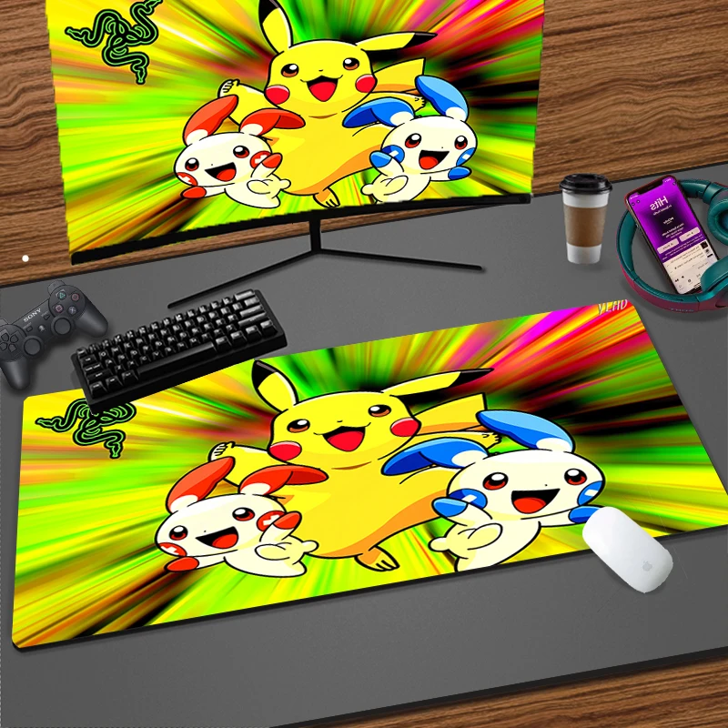 

RAZER Pokemon Pikachu Goliathus Speed Large Gaming Mouse Pad Table Desk Mat Big Mousepad Gamer Carpet Keyboard kawaii Mouse Mats