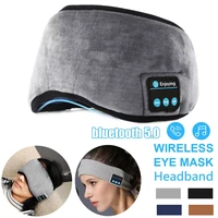 wireless bluetooth 5 0 earphones sleeping eye mask music player sports headband travel headset speakers built in speakers mic