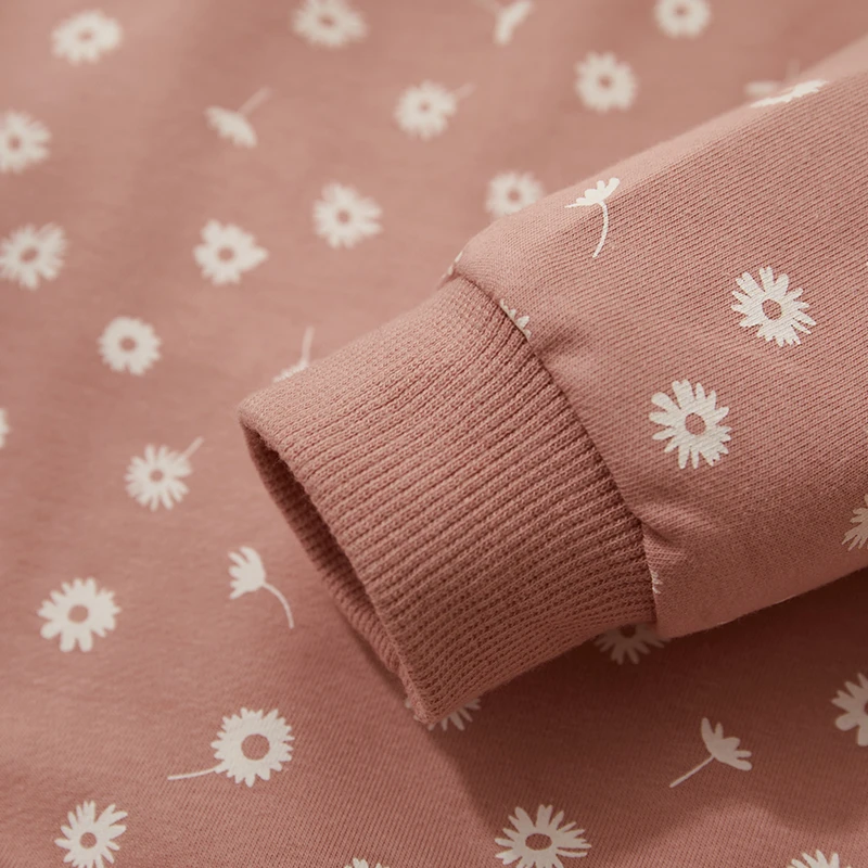 Милая одежда с цветочным принтом для маленьких девочек осенне-зимняя