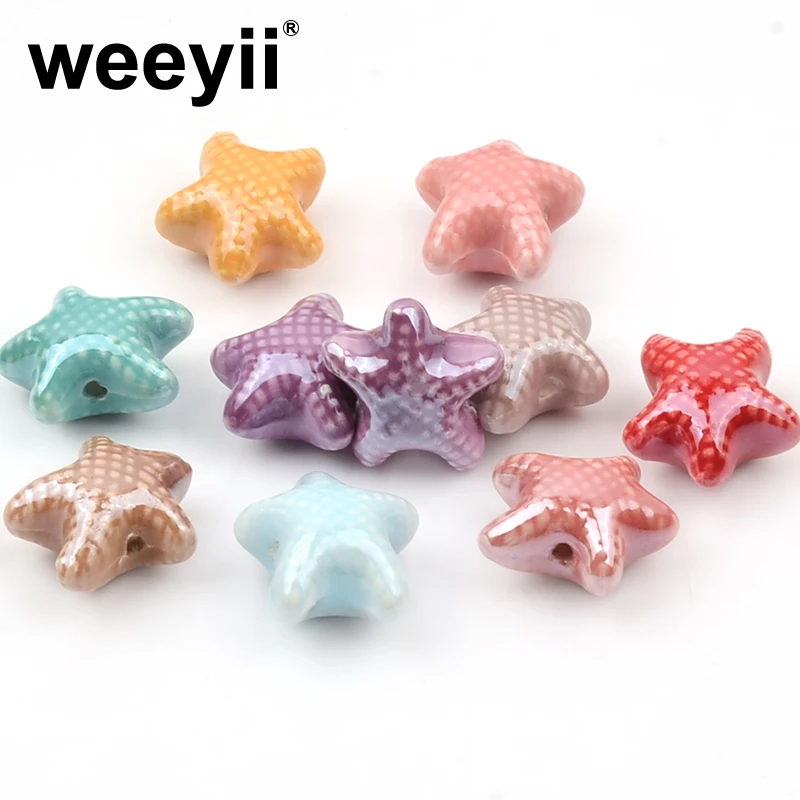 Керамические бусины в форме морской звезды для изготовления ювелирных изделий