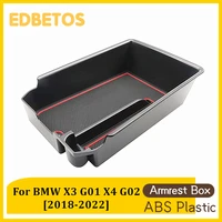 armrest box storage box for bmw x3 x4 2018 2019 2020 2021 2022 accessories car organizer central console stowing tidying box