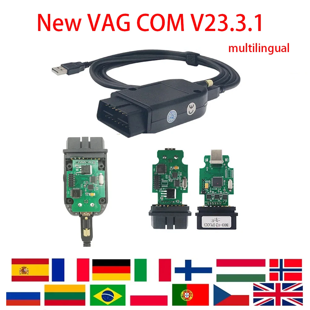 Новый сканер OBD2 VAG COM V23.3.1 V2 инструмент для автоматической диагностики и ремонта VW