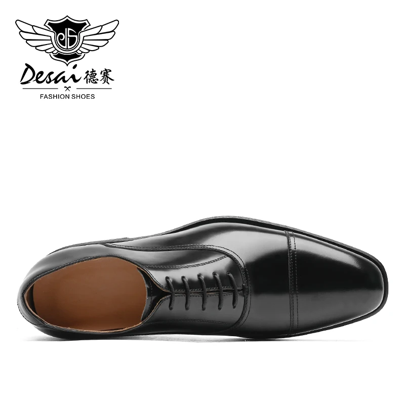 Оксфорды DESAI из натуральной кожи итальянские деловые мужские брендовые туфли