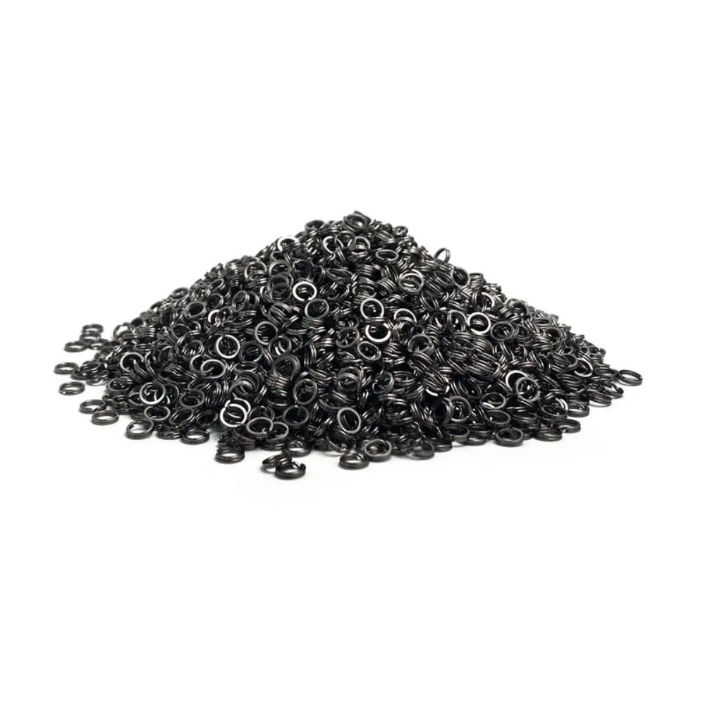 2024 черно-никелевый рыболовный соединитель плоское кольцо леска снасть