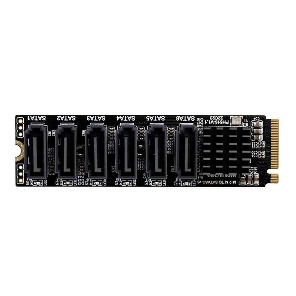 

Карта расширения M2 NVME на Sata 3,0, 6 портов M.2 Sata PCIE