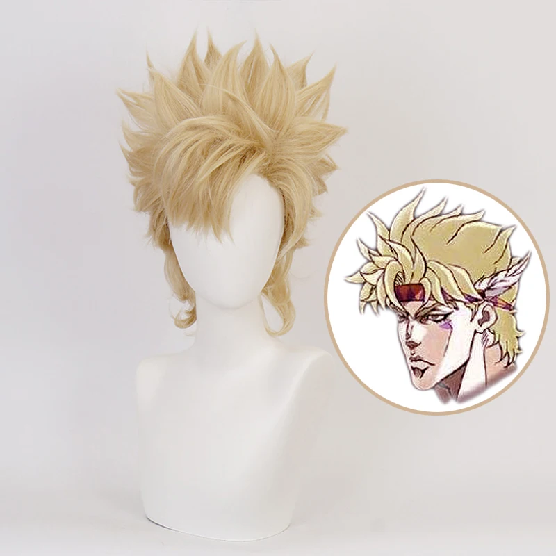 Короткие термостойкие синтетические волосы для косплея Джоджо невероятные