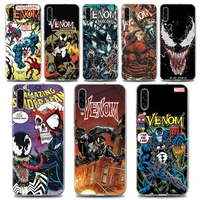 marvel clear soft silicone case for samsung galaxy note 20 ultra 5g 8 9 10 lite plus a50 a70 a20 a01 cover venom spiderman comic