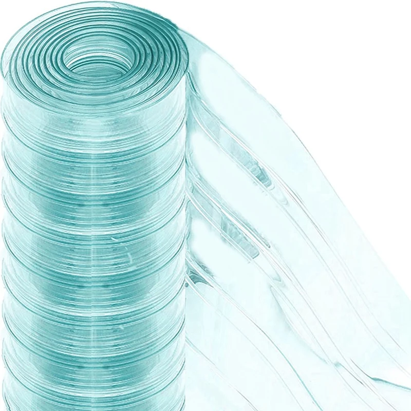 Пластиковая виниловая занавеска для двери толщина 6 8 дюйма Д X 7 5 Ш 0 08 прозрачная