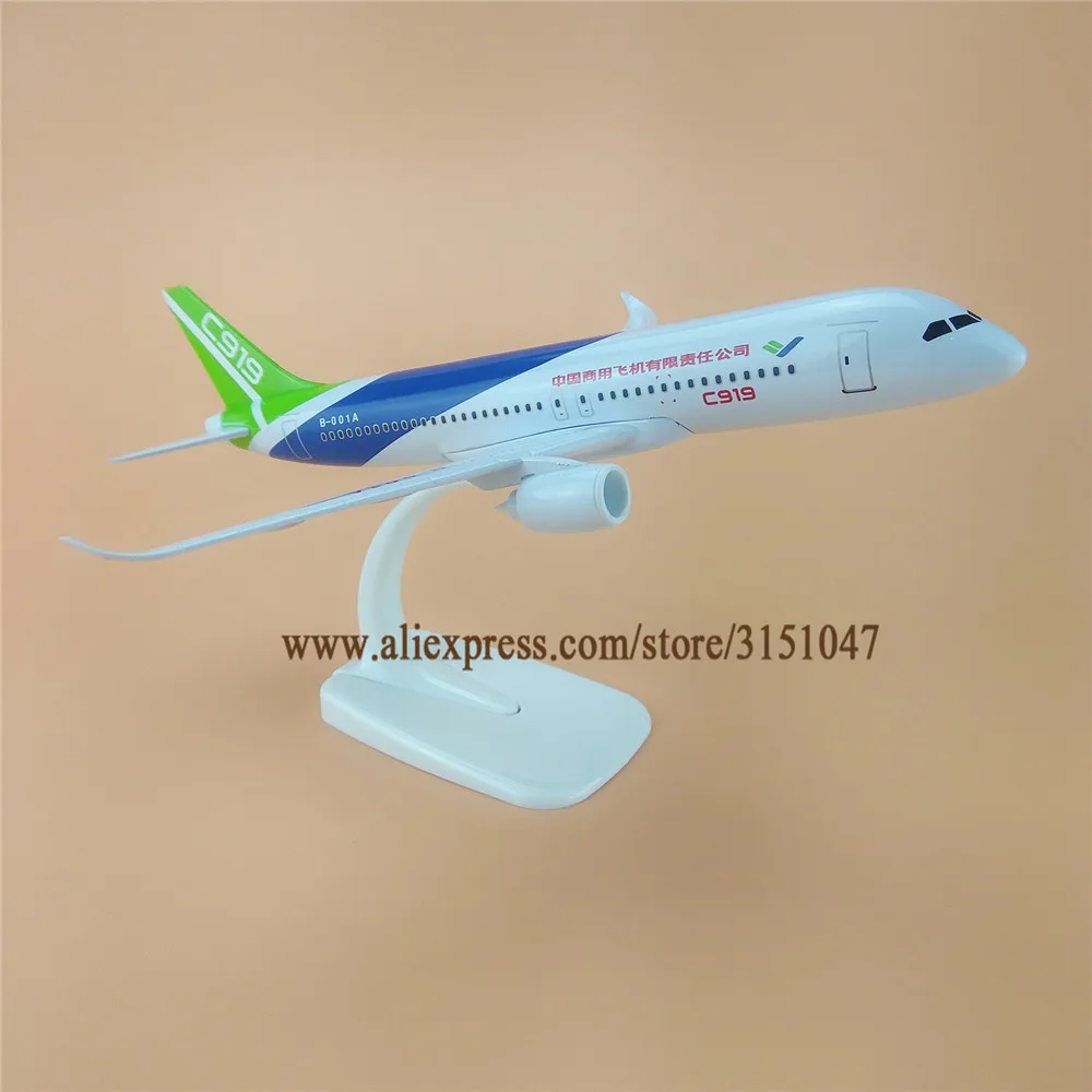 Модель самолета COMAC C919 из металлического сплава 20 см | Дом и сад