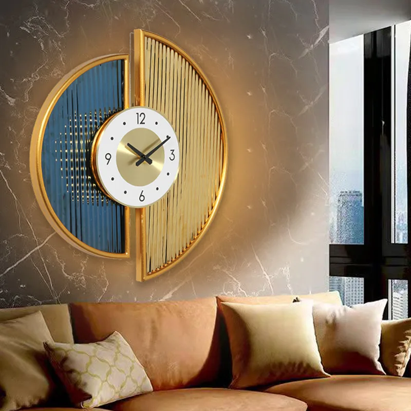 

Modern Luminous Creative Wall Clock Home Light Luxury Living Room Background Wall Decoration Clock Mute Luminous Art Clock