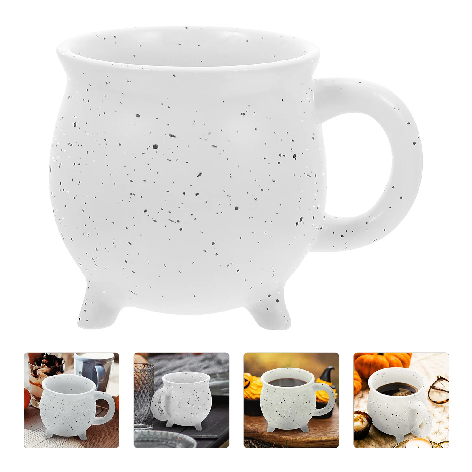 

Tripod Boiler Cup Espresso Cups Ceramic Drinking Mug Cake Water Ceramics Coffee Mugs Cauldron Halloween