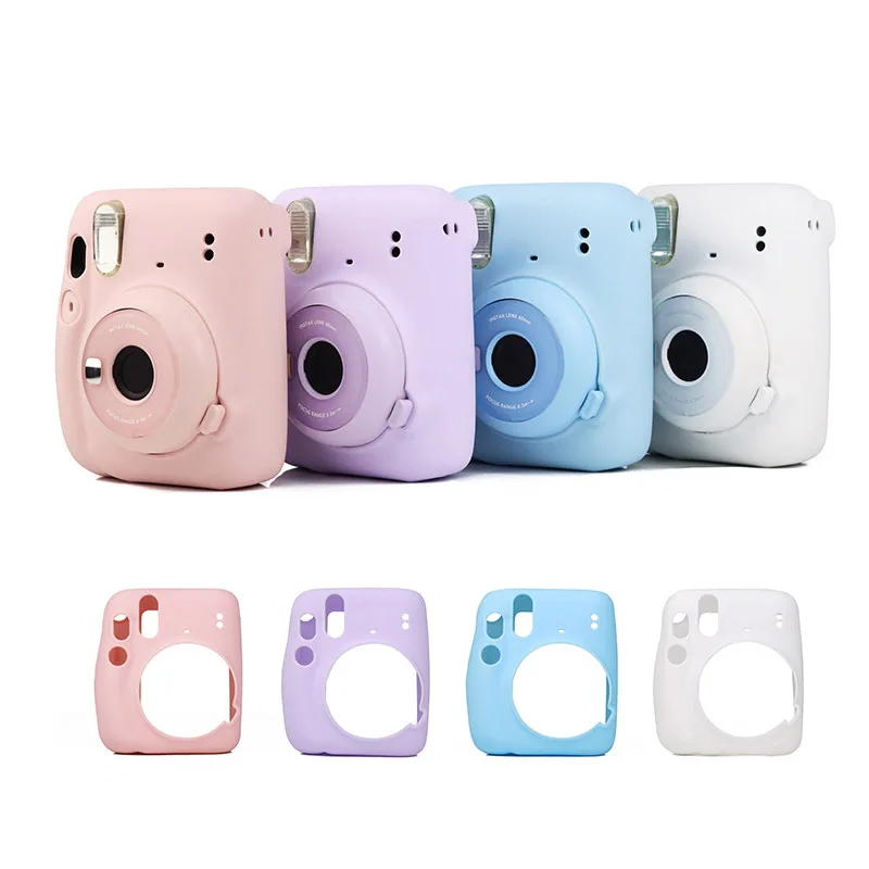 

New Camera Silicone Case for Fujifilm Instax Mini11 For Mini 11 Shell Protective Cover Soft Shell Solid Color Scratch-proof Case