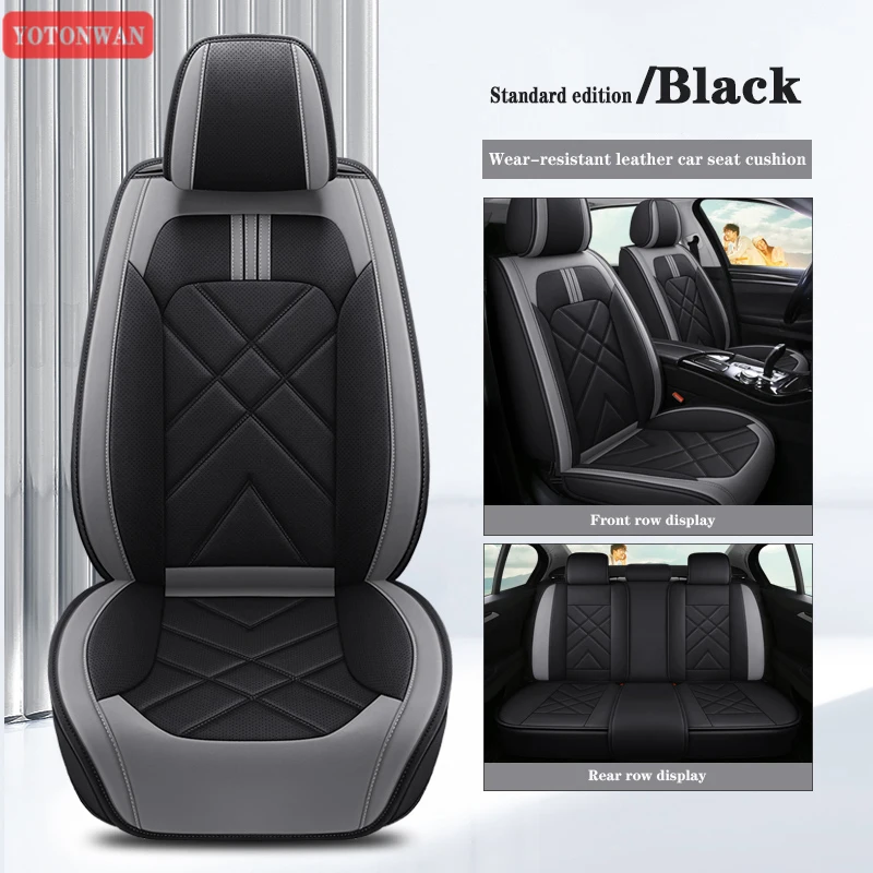 

YOTONWAN Leather Universal 5 Seats Car Seat Covers Full Coverage For JAC J6 S3 S2 S5 JS4 J5 T5 Accessories Protector Car-Styling