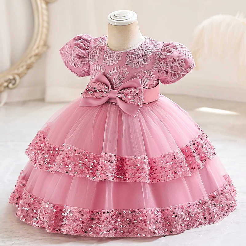 

Elegant Girl Princess Dress Children Christmas Costumes Birthday Party Wedding Kids Clothes for Baby girls Age 9M 12M 3 5 Years