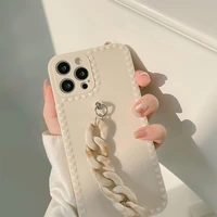 simple marble chain case for iphone 11 12 13 pro max mini xs xr x 8 7 6 s plus anti shock soft tpu phone cover bumper shell coqu
