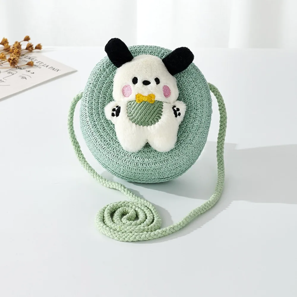 Повседневные однотонные соломенные сумки на плечо маленькие мессенджеры