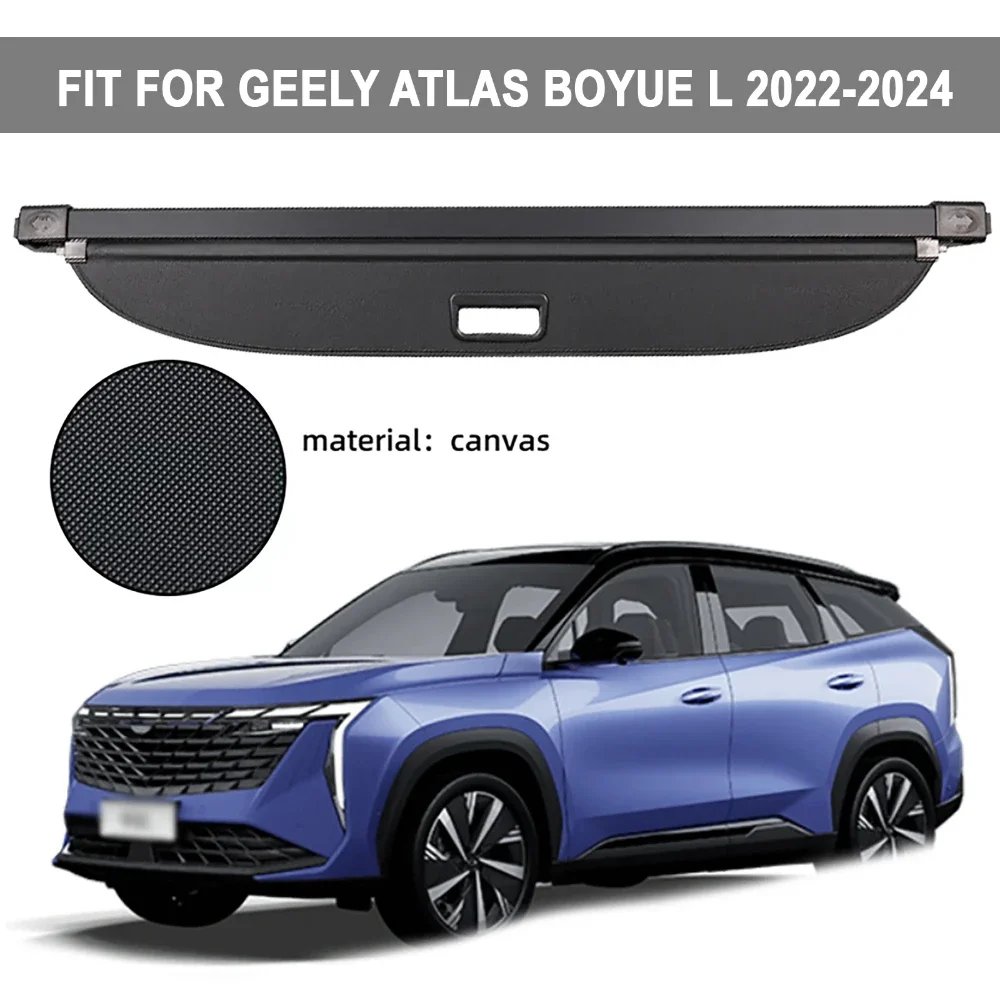 

Для Geely Atlas Boyue L 2022-2024 задняя крышка багажника, экран конфиденциальности, выдвижная занавеска, задний защитный щиток для хранения багажа