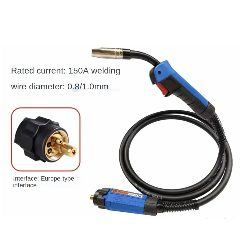 

15AK MIG Welding Torch 3m 10ft Air Cooled with Euro Connector MAG Welder Gun for 180A Welding Machine