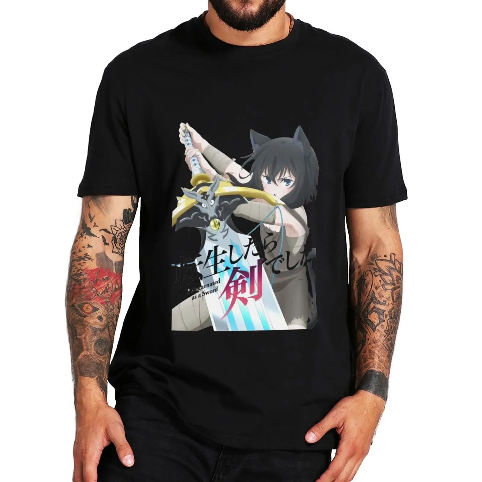 

Reincarnated As A Sword Classic T-Shirt 2022 Anime Manga Fans Art Short Sleeve Summer Cotton Unisex Casual T Shirt EU Size