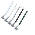 Щетка для унитаза с силиконовой головкой, в форме клюшки для гольфа, с длинной ручкой, настенный держатель, щетки для унитаза с отверстиями, бесшовная Очистка