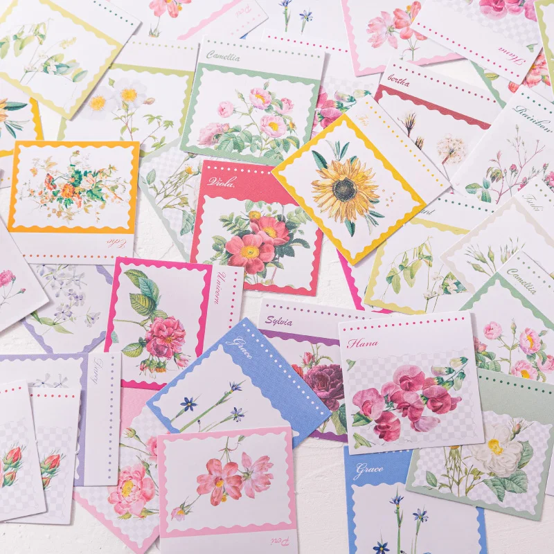 

40Packs Wholesale Stickers Green Plant Flowers Rose account Decorative Diary Album Adhesive Scrapbooking Material Free Shipping