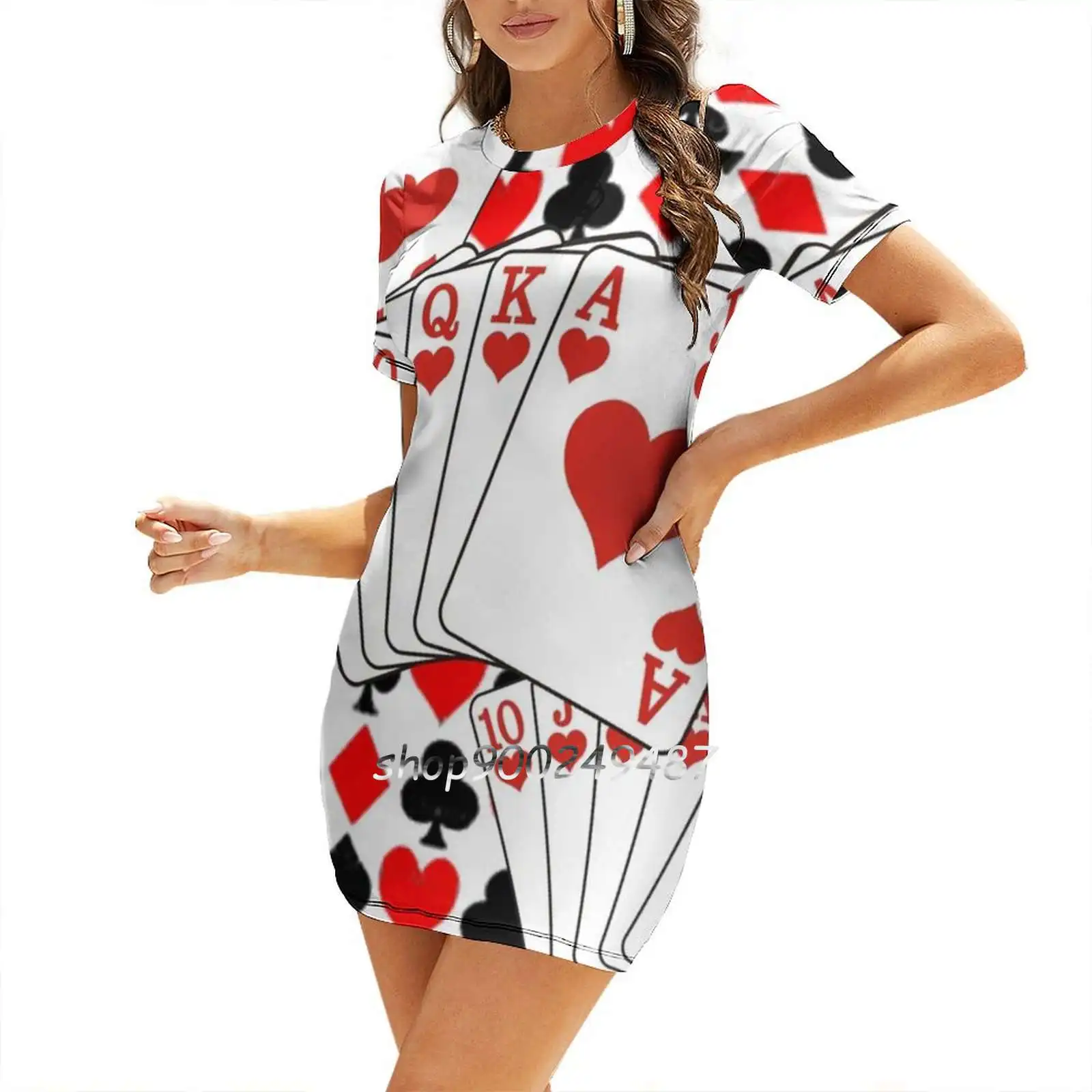 Вечерние платья с красными сердечками для казино сексуальное платье миди