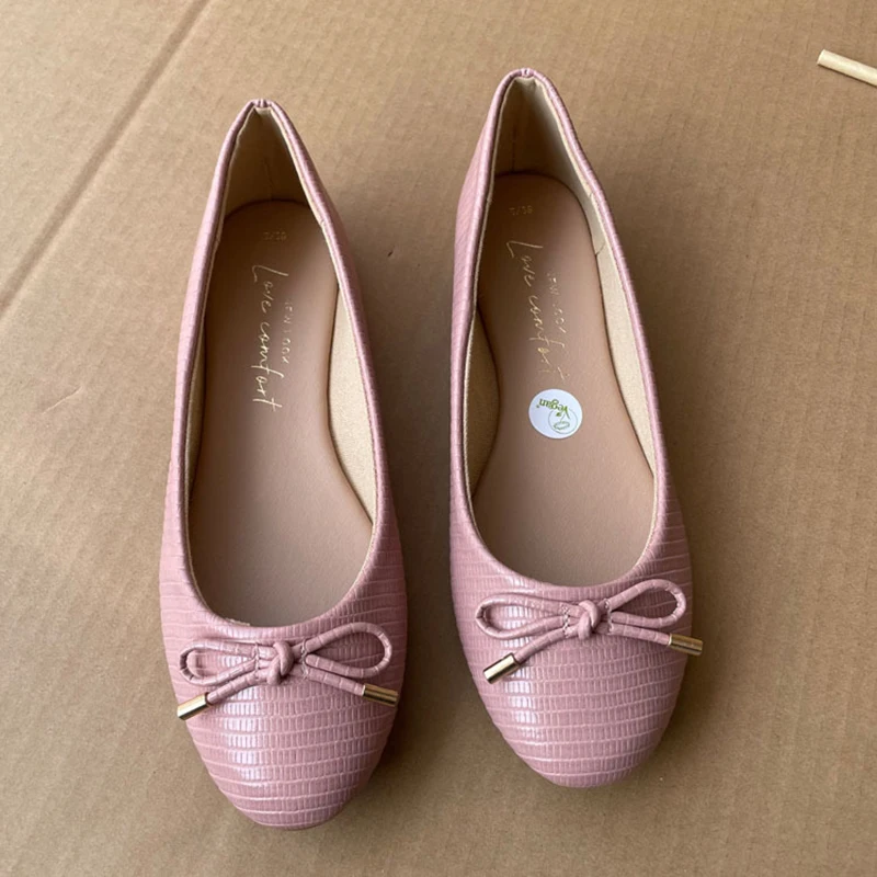 Bowtie-knot Ballet Flats Celebrity Brand Shoes Pink Red White Satin Casual Dress Mary Janes Elastic Band Ladies Loafers