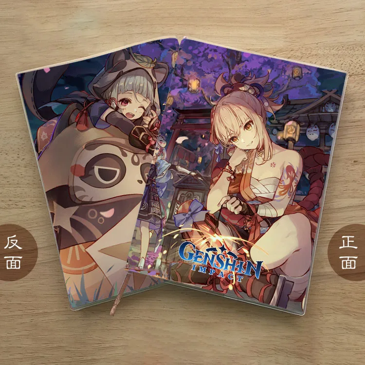 

Блокнот из аниме-игры «Genshin Impact naganoхара Yoimiya», блокнот для студентов с защитой глаз, канцелярские принадлежности, мультяшный блокнот для зам...