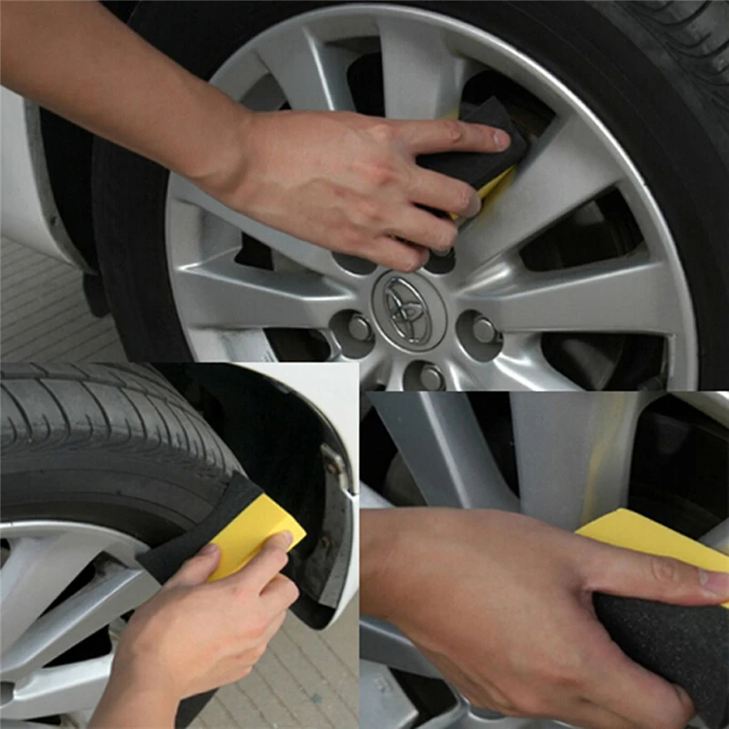 

Car Wheels Brush Multifunctional Tire Hub Waxing Sponge Cleaner Interior Cleaning Tools Polishing Brush Auto Accessories