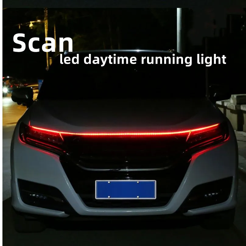

Car Hood Daytime Running Light Strip Waterproof Flexible LED Auto Decorative Atmosphere Lamp Ambient Backlight 12V Universal