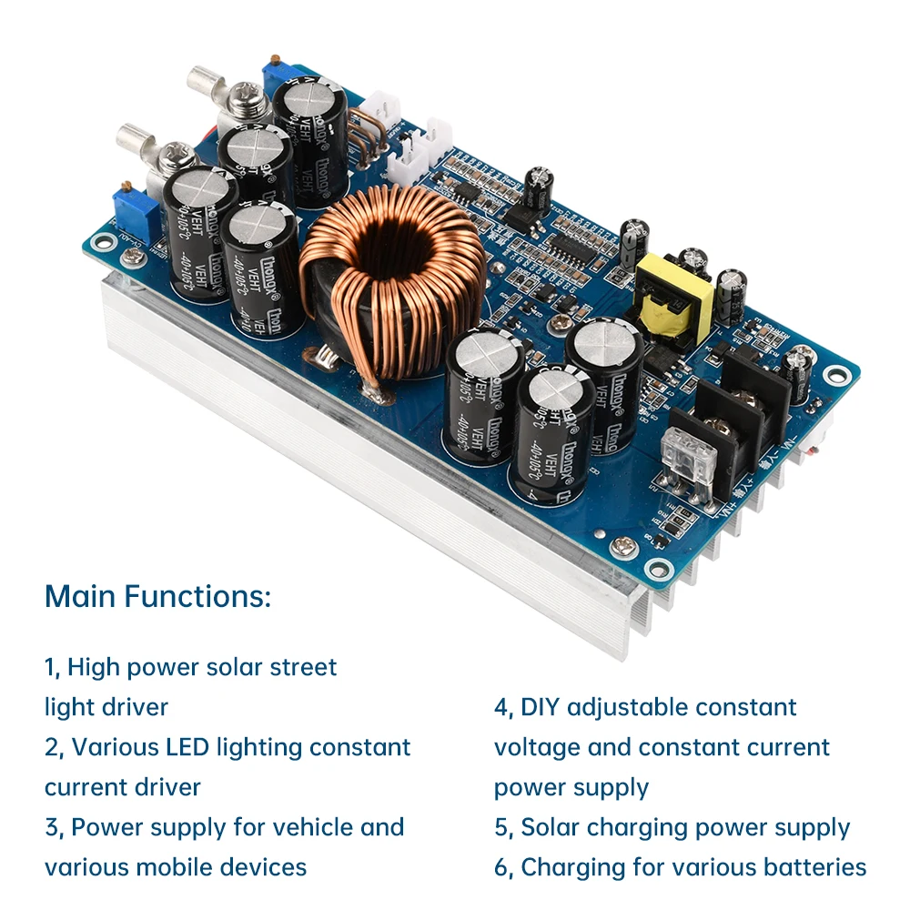 Регулируемый понижающий модуль питания DC-DC DC20V-70V до DC2.5V-58V 30A 800W