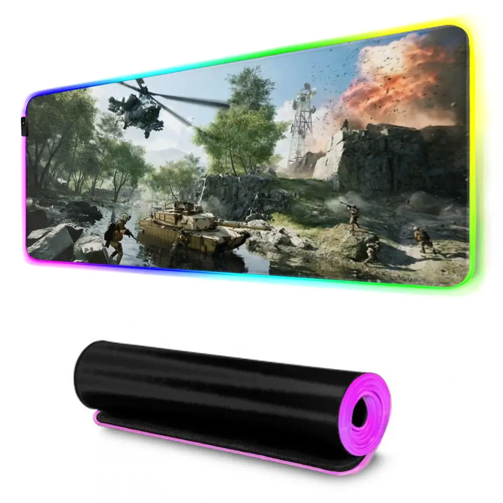 Коврик для мыши Battlefield XXL RGB коврик Kawaii игровые аксессуары компьютерная