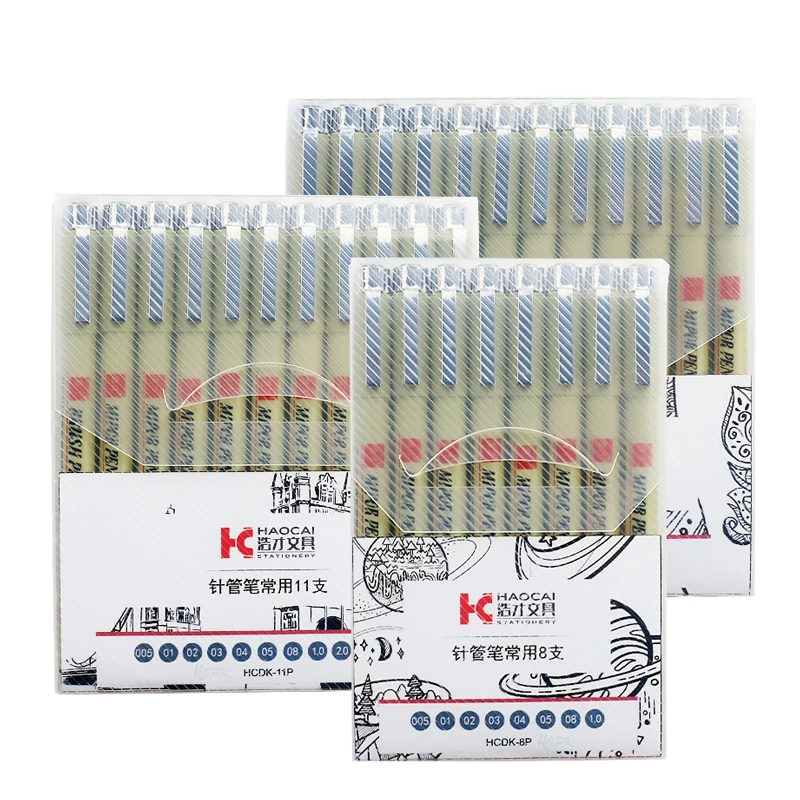 

1pcsPigment Liner Micron Pen Set Neelde Drawing Pen lot 005 01 02 03 04 05 08 1.0 Brush Art Markers Fineliner Sketching Pen