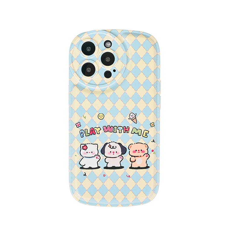

Diamond Bubble Tpu Soft Phone Case For Iphone 14 13 12 11 Pro Max Xr Xs X 7 8 Plus Se Mini Smooth Glossy Stereo Button Cover