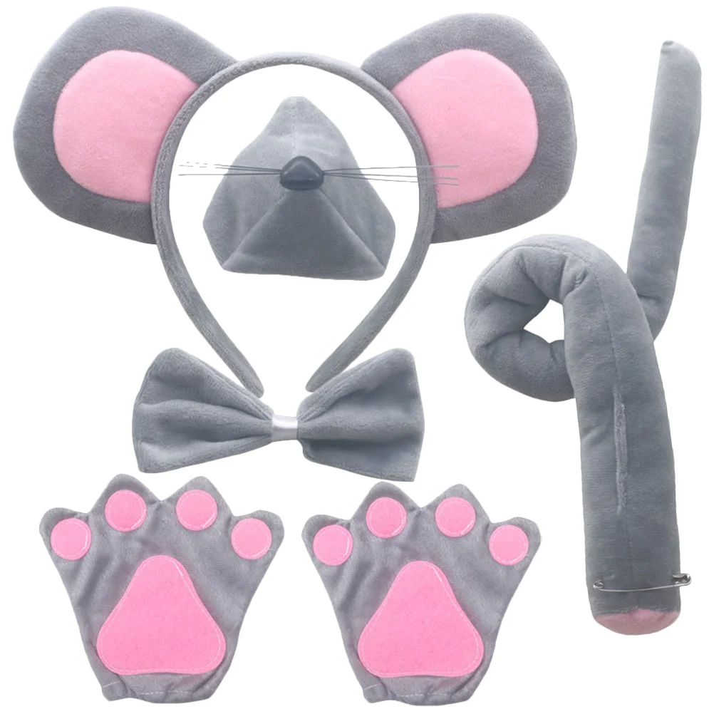 

1 Set Mouse Costume Set Including Mouse Ears Headband Mouse Nose Mouse Tail Bow Tie Kit