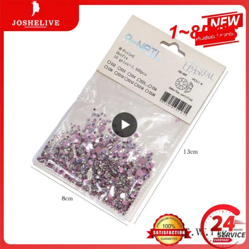 

1 ~ 8 шт., стеклянные стразы для ногтей