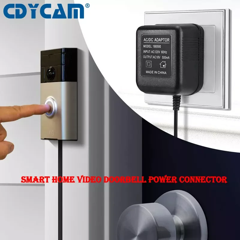 

Новый трансформатор переменного тока 18 в, Wi-Fi, Умный домашний видеозвонок, камера, адаптер питания, вилка для IP-видео, беспроводной конвертер...