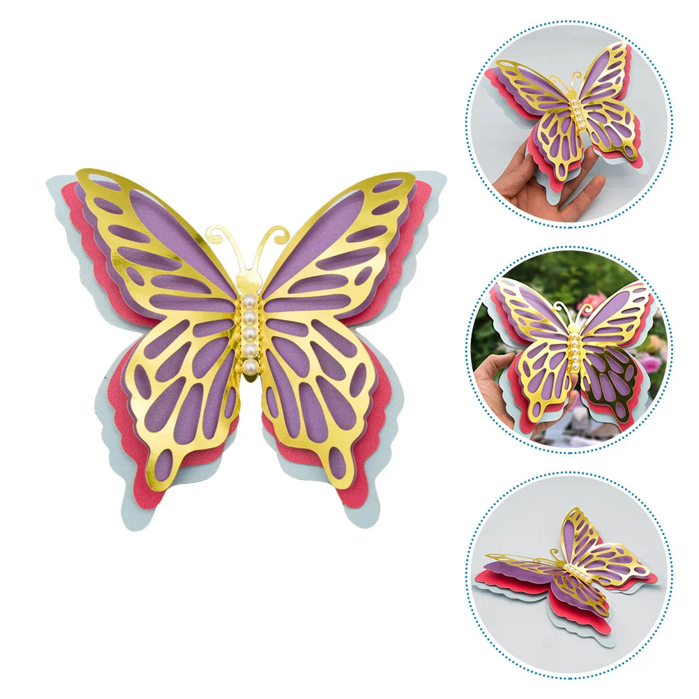 

Wall Decor Stickers Decorations Butterflies 3D Decals Bedroom Birthday Paper Removable Girl Nursery Aesthetic Sticker Wedding