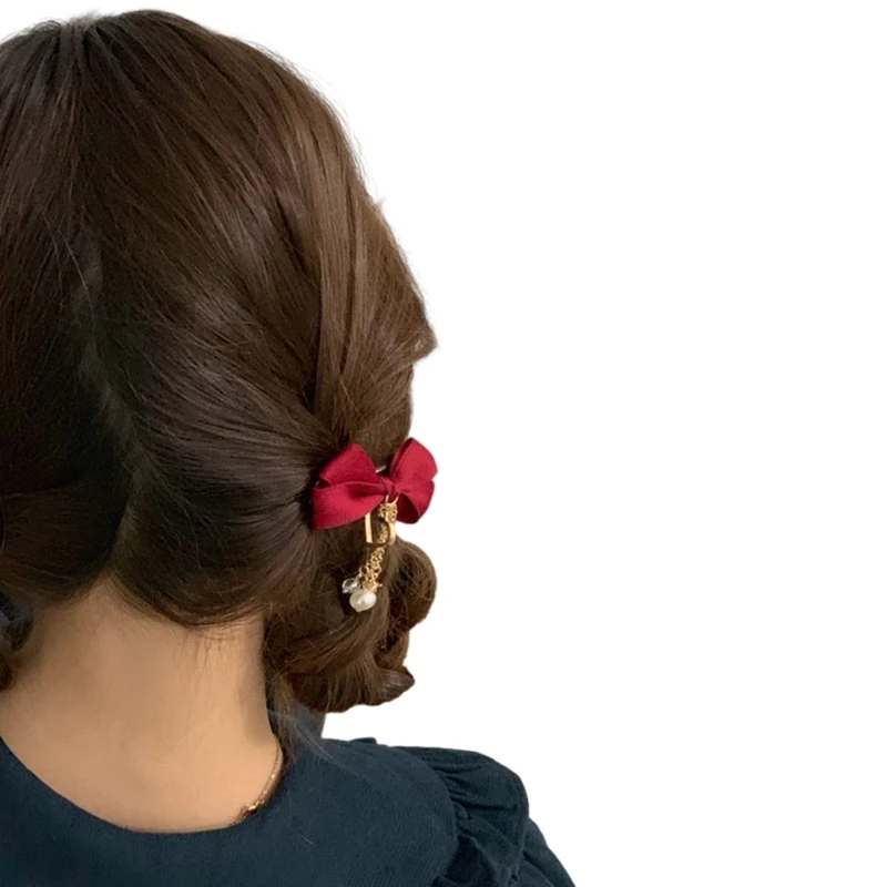 Милые милые девчачьи кисточки с бантом заколка для волос бантик жемчуг пучки