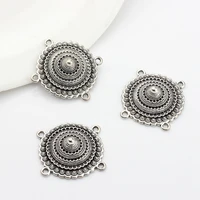 zinc alloy retro round hat shape connector linker charms 6pcs for diy earrings necklace bracelet making accessories