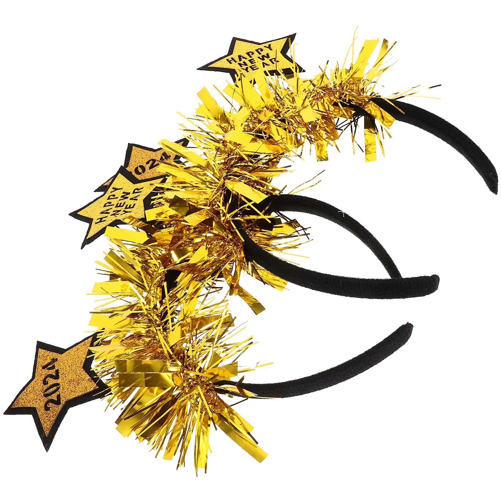 

2 Pcs 2024 Headbands Party New Year Favors Hair Hoops Clothing Presents Kids Plastic Headdress Decor