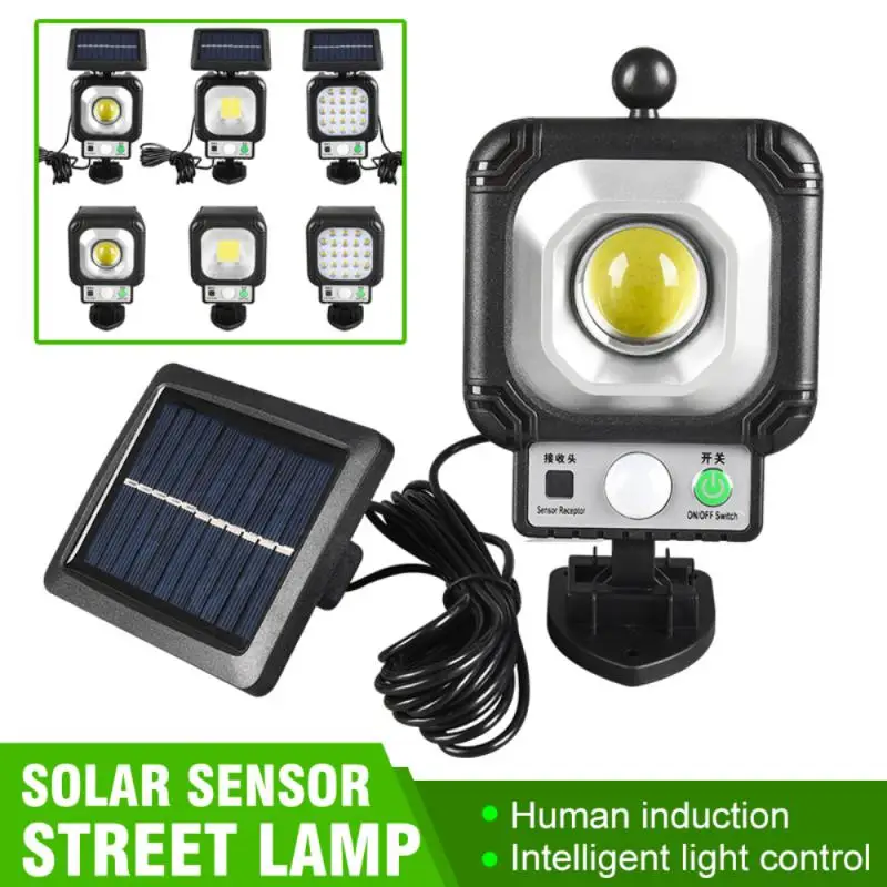 

Solar Sensor Wall Light COB/LED Waterproof Human Induction Street Lamp PIR Motion Sensor Security Lighting For Garden